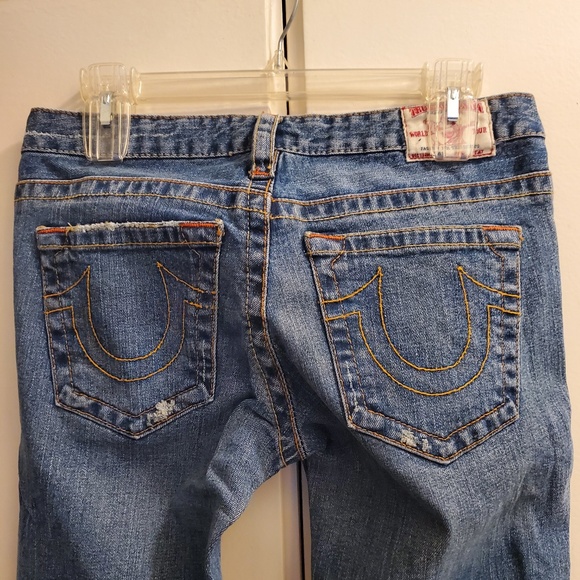 New w/o Tags True Religion Flare Leg Medium Wash Jeans - Picture 1 of 6